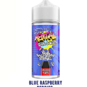 BLUE RASPBERRY BERRIES 100ML E LIQUID SIGNATURE MENTAL BAR JUICE