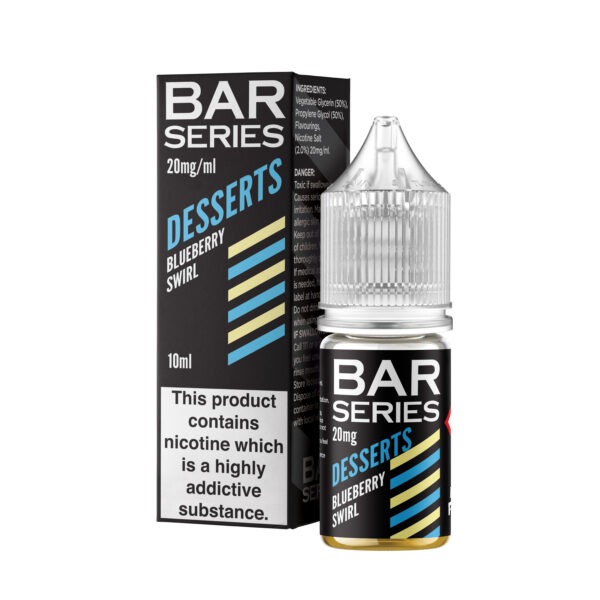 BLUEBERRY SWIRL BAR SERIES DESSERTS 10ML NIC SALT MAJOR FLAVOUR