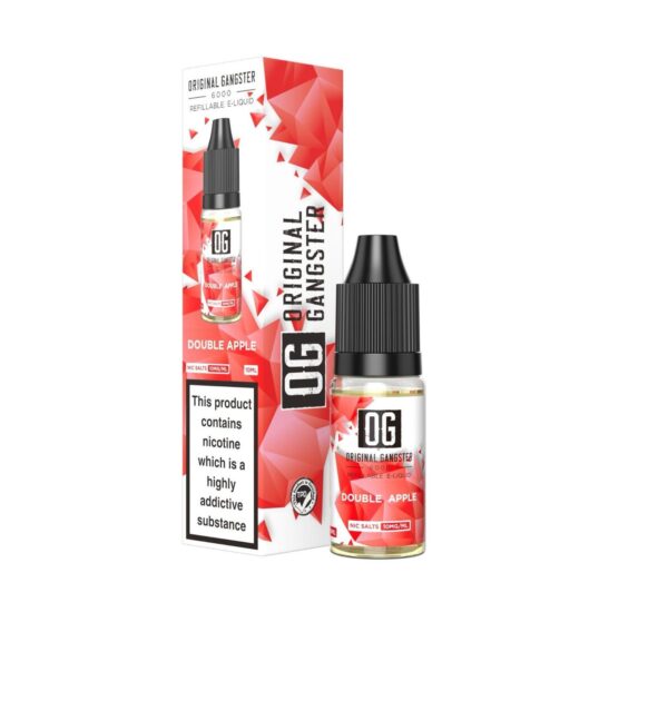 DOUBLE APPLE 10ML NIC SALT ORIGINAL GANGSTER 6000