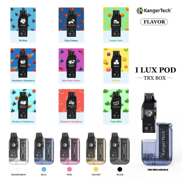 KANGERTECH I LUX TRI BOX PREFILLED PODS 20MG (2 PACK) - Image 2