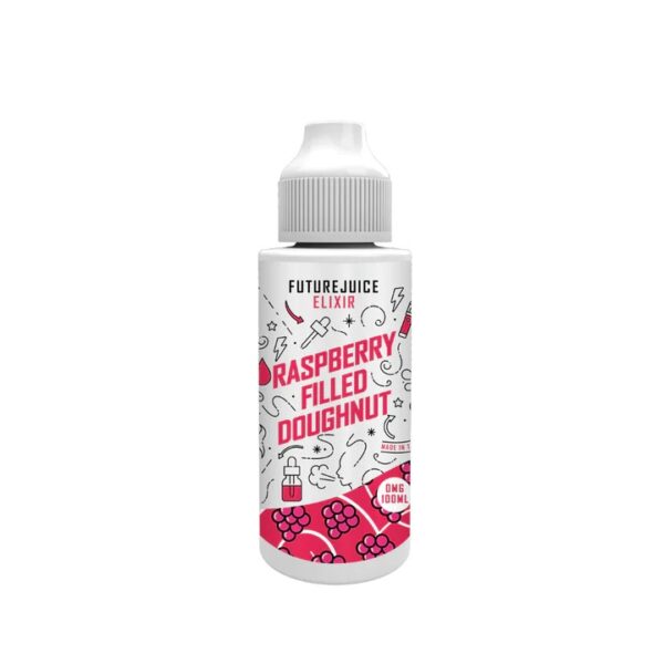 RASPBERRY FILLED DOUGHUNT 100ML E LIQUID FUTURE JUICE ELIXIR