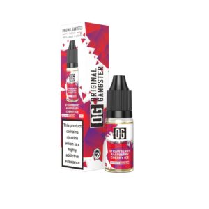 STRAWBERRY RASPBERRY CHERRY ICE 10ML NIC SALT ORIGINAL GANGSTER 6000
