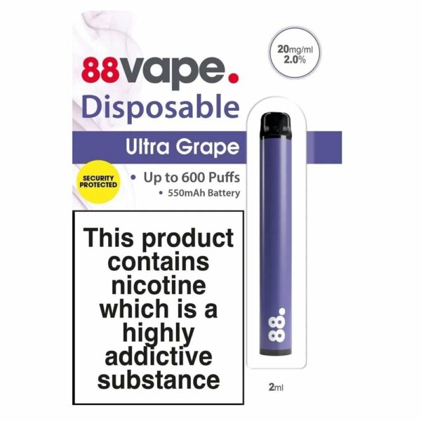 88VAPE 600 DISPOSABLE VAPE KIT 20MG - Image 28