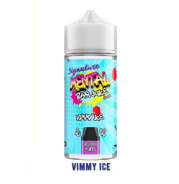 VIMMY ICE 100ML E LIQUID SIGNATURE MENTAL BAR JUICE