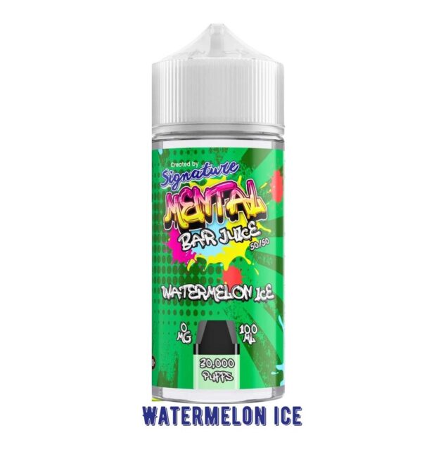 WATARMELON ICE 100ML E LIQUID SIGNATURE MENTAL BAR JUICE
