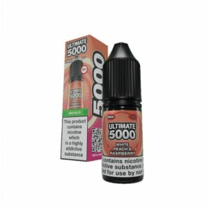 WHITE PEACH & RASPBERRY BAR SALTS 10ML NIC SALT ULTIMATE 5000