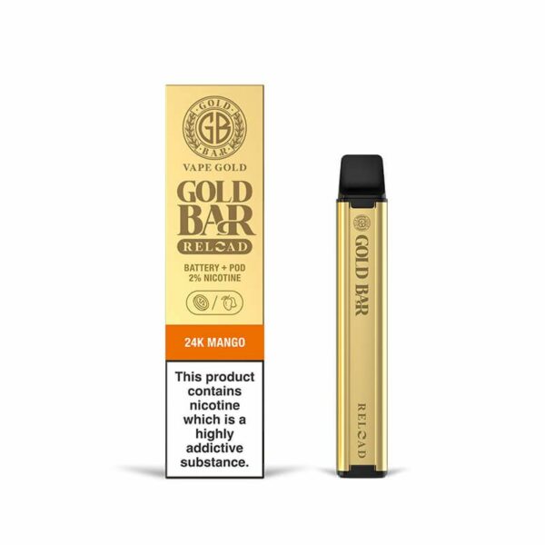 GOLD BAR RELOAD 600 PREFILLED POD VAPE KIT 20MG - Image 25