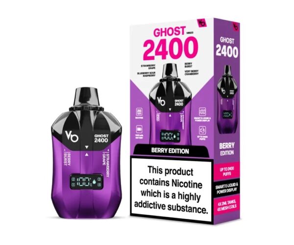 VAPE BARS GHOST 4 IN 1 2400 PREFILLED POD VAPE KIT 20MG - Image 2