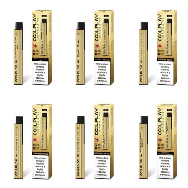 COOLPLAY GOLDBAR XE03 600 DISPOSABLE VAPE KIT 20MG