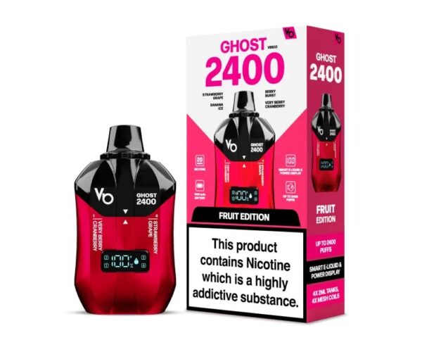 VAPE BARS GHOST 4 IN 1 2400 PREFILLED POD VAPE KIT 20MG - Image 6