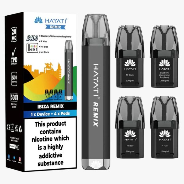 HAYATI REMIX 4 IN 1 2400 PREFILLED POD VAPE KIT 20MG - Image 10