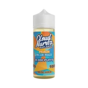 PEACH BLUE RAZZ 100ML E LIQUID CLOUD NURDZ