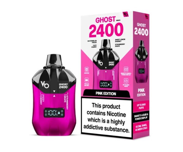 VAPE BARS GHOST 4 IN 1 2400 PREFILLED POD VAPE KIT 20MG - Image 8