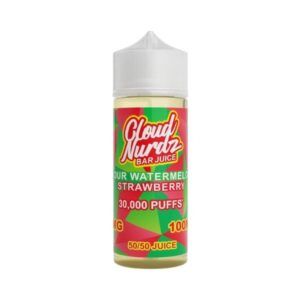 SOUR WATERMELON STRAWBERRY 100ML E LIQUID CLOUD NURDZ
