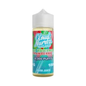 SOUR WATERMELON STRAWBERRY ICE 100ML E LIQUID CLOUD NURDZ