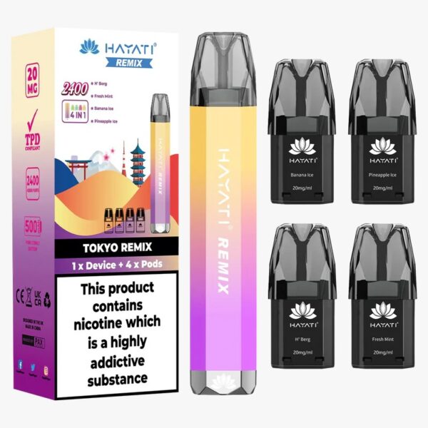 HAYATI REMIX 4 IN 1 2400 PREFILLED POD VAPE KIT 20MG - Image 16