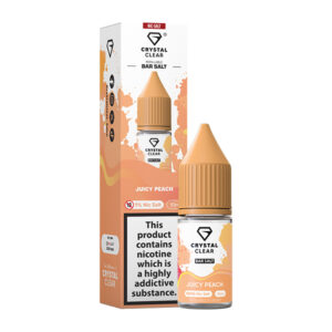 JUICY PEACH 10ML NIC SALT CRYSTAL CLEAR BAR