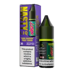 KIWI PASSION FRUIT GUAVA 10ML NIC SALT NASTY LIQ