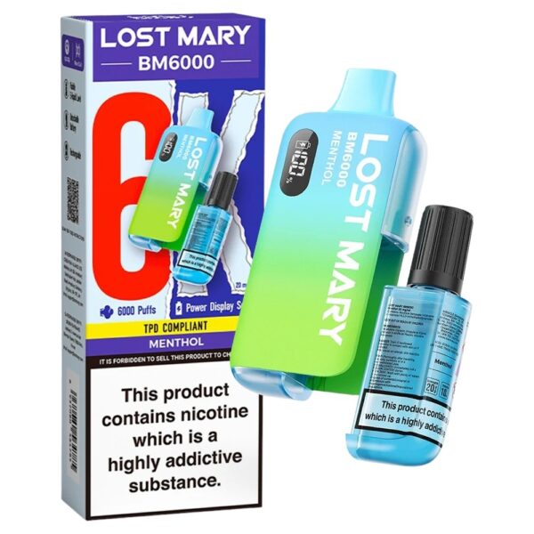 LOST MARY BM6000 DISPOSABLE POD VAPE KIT 20MG - Image 34