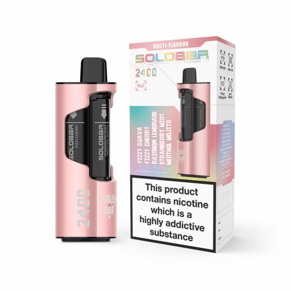 SOLO BAR 4 IN 1 2400 PREFILLED POD VAPE KIT 20MG - Image 4