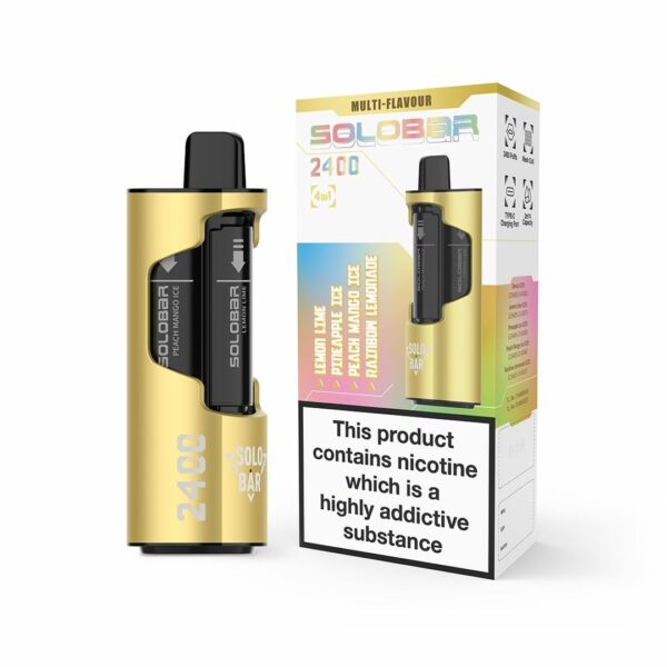 SOLO BAR 4 IN 1 2400 PREFILLED POD VAPE KIT 20MG - Image 10