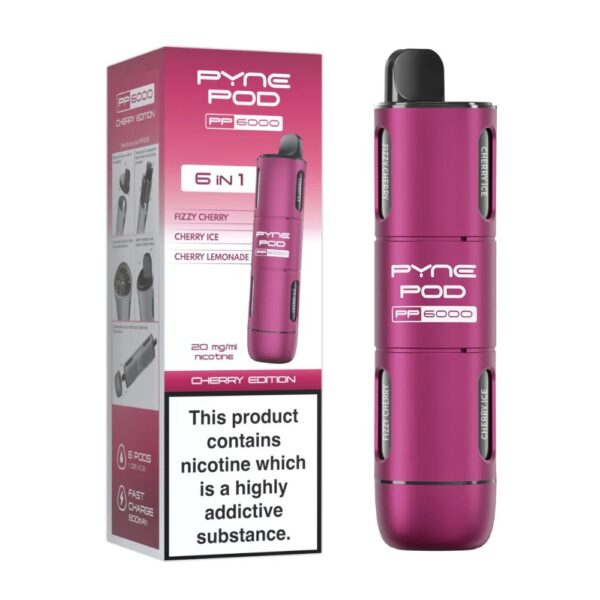 PYNE POD 6 IN 1 PP6000 PREFILLED POD VAPE KIT 20MG - Image 6