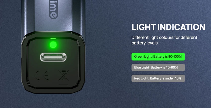 ELUX LEGEND PRIME 5000 battery indicator information