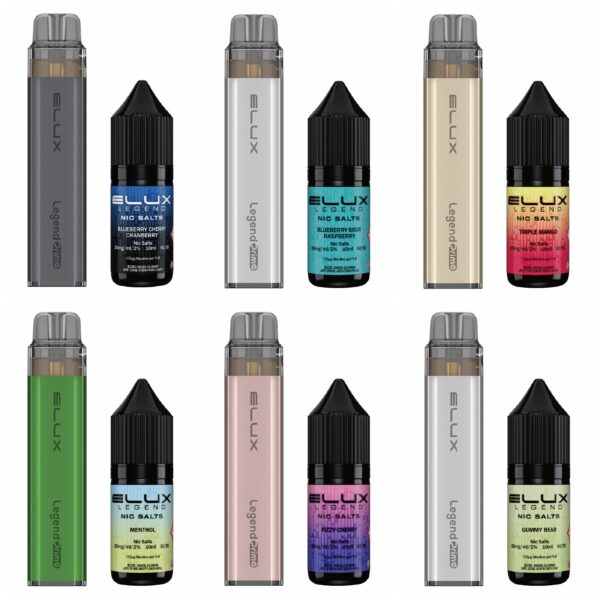 ELUX LEGEND PRIME 5000 STARTER KIT AND ELUX LEGEND SALT COMBO PACK