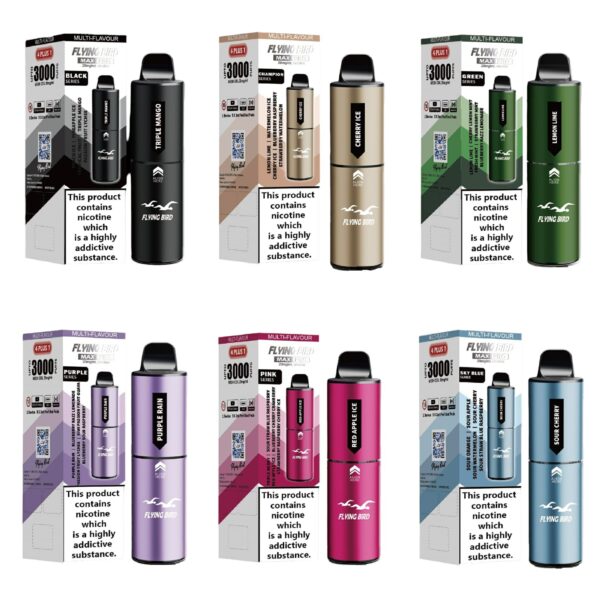 FLYING BIRD MAX PRO 4 PLUS 1 3000 PREFILLED POD VAPE KIT 20MG