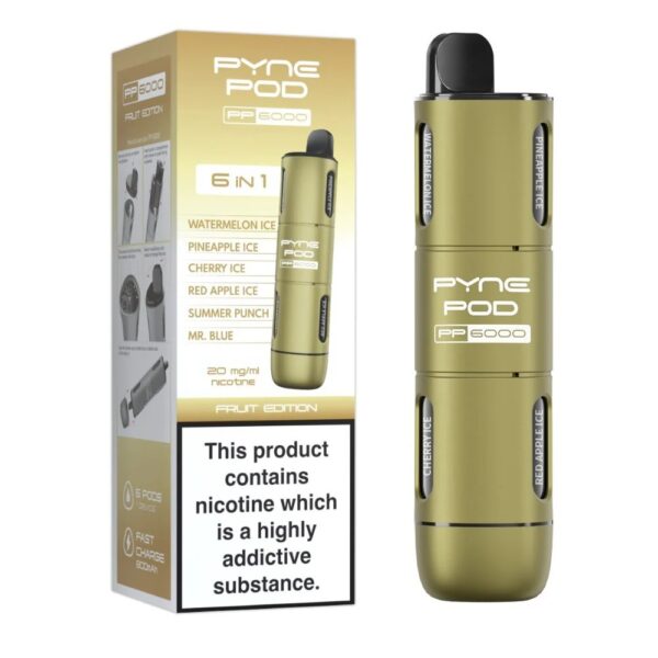 PYNE POD 6 IN 1 PP6000 PREFILLED POD VAPE KIT 20MG - Image 10