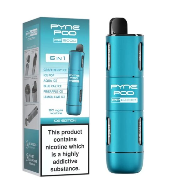 PYNE POD 6 IN 1 PP6000 PREFILLED POD VAPE KIT 20MG - Image 14
