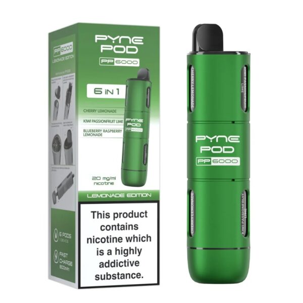 PYNE POD 6 IN 1 PP6000 PREFILLED POD VAPE KIT 20MG - Image 16