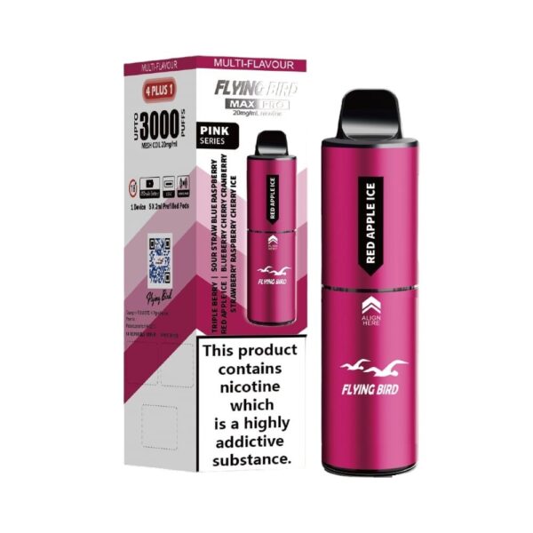 FLYING BIRD MAX PRO 4 PLUS 1 3000 PREFILLED POD VAPE KIT 20MG - Image 10