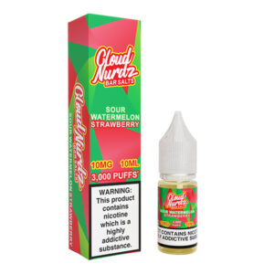SOUR WATERMELON STRAWBERRY BAR SALTS 10ML NIC SALT CLOUD NURDZ