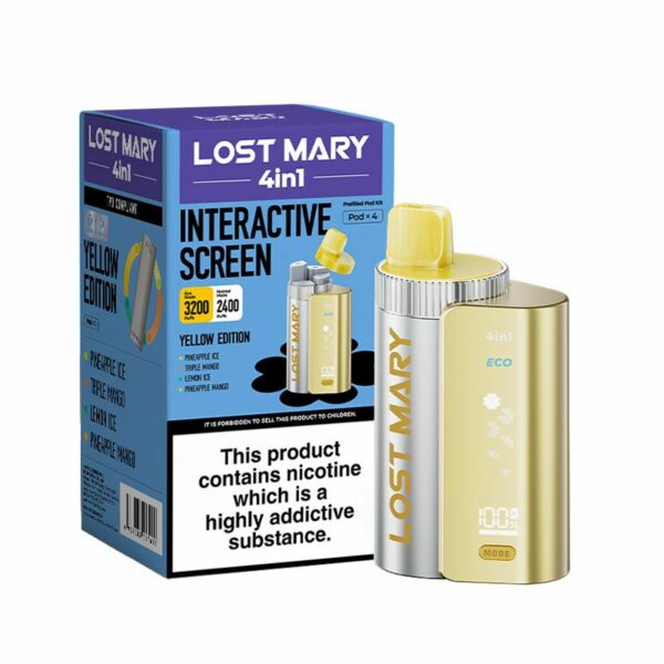 LOST MARY 4 IN 1 ECO 3200 PREFILLED POD VAPE KIT 20MG - Image 51