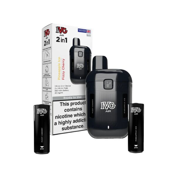 IVG AIR 2 IN 1 1200 PREFILLED POD VAPE VAPE KIT 20MG - Image 2