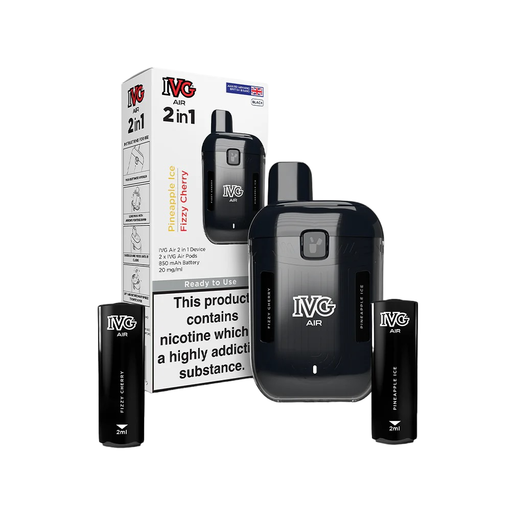 IVG AIR 2 IN 1 1200 DISPOSABLE VAPE KIT 20MG | UK Vape Store | E-Cig Clouds