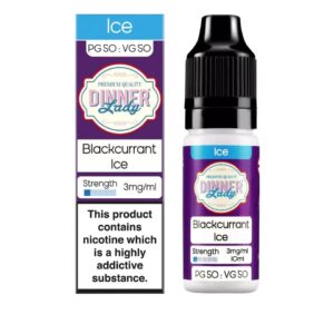 BLACKCURRANT ICE 10ML E LIQUID 50/50 DINNER LADY PACK OF 10