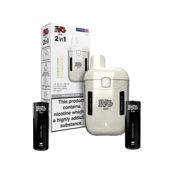 IVG AIR 2 IN 1 1200 PREFILLED POD VAPE VAPE KIT 20MG - Image 4