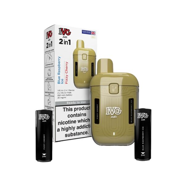 IVG AIR 2 IN 1 1200 PREFILLED POD VAPE VAPE KIT 20MG - Image 5