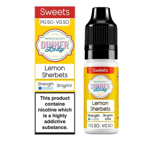 LEMON SHERBETS 10ML E LIQUID 50/50 DINNER LADY PACK OF 10
