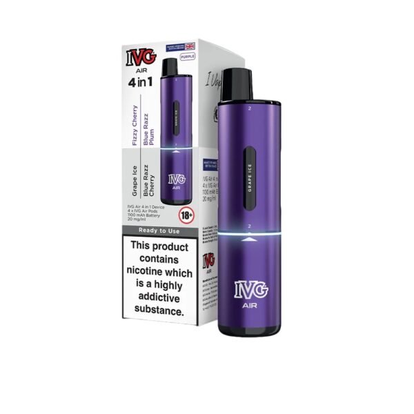 IVG AIR 4 IN 1 2400 PREFILLED POD VAPE KIT 20MG - Image 12