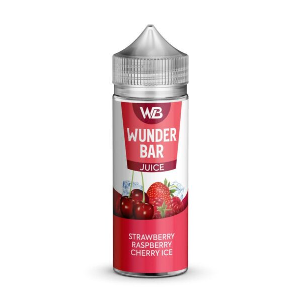 STRAWBERRY RASPBERRY CHERRY ICE 100ML E LIQUID WUNDER BAR