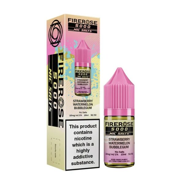 STRAWBERRY WATERMELON BUBBLEGUM 10ML NIC SALT ELUX FIREROSE 5000