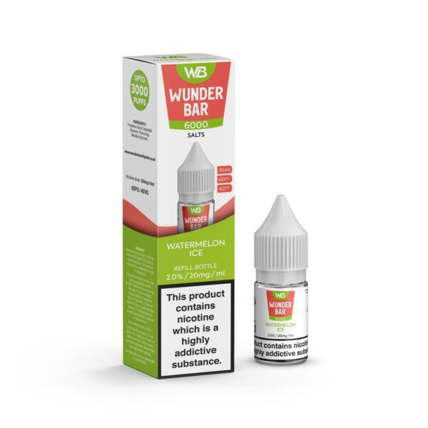 WATERMELON ICE 10ML NIC SALT WUNDER BAR 6000
