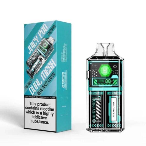 JUICY POD 6000 PRO DUAL MESH PREFILLED POD VAPE KIT 20MG - Image 2