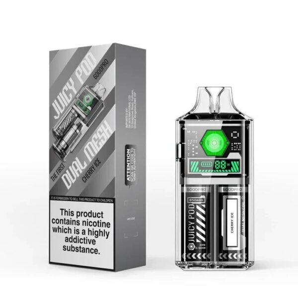JUICY POD 6000 PRO DUAL MESH PREFILLED POD VAPE KIT 20MG - Image 8