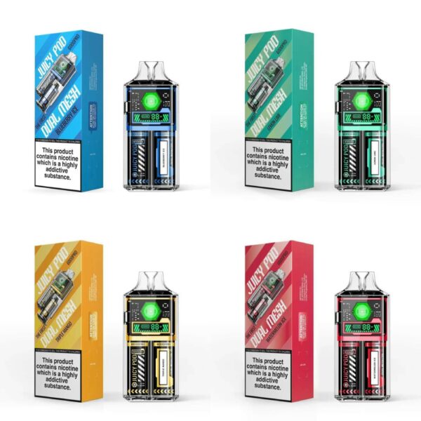 JUICY POD 6000 PRO DUAL MESH PREFILLED POD VAPE KIT 20MG