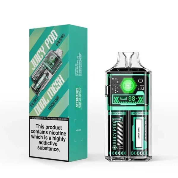 JUICY POD 6000 PRO DUAL MESH PREFILLED POD VAPE KIT 20MG - Image 14