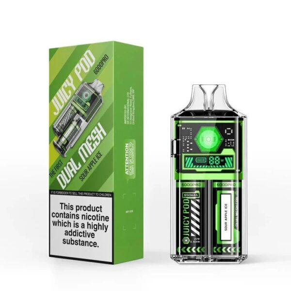 JUICY POD 6000 PRO DUAL MESH PREFILLED POD VAPE KIT 20MG - Image 18